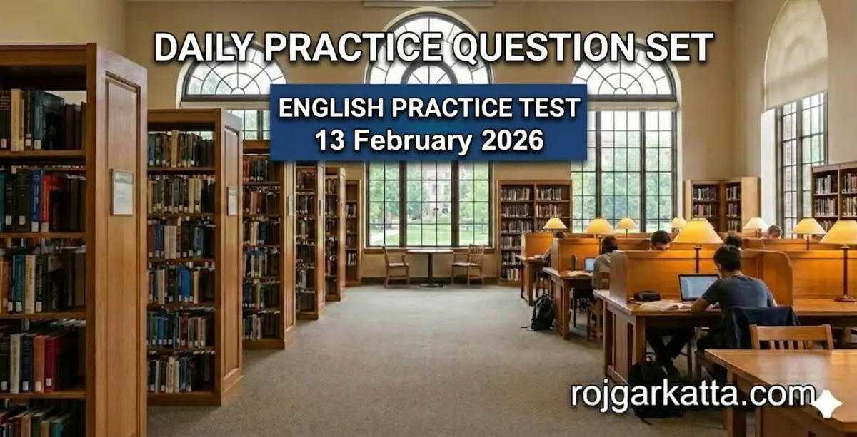 इंग्रजी व्याकरण सराव प्रश्न – 13 फेब्रुवारी 2026