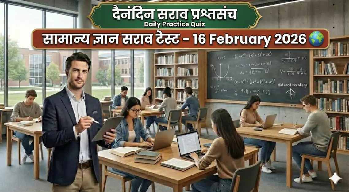सामान्य ज्ञान सराव टेस्ट –  16  February 2026
