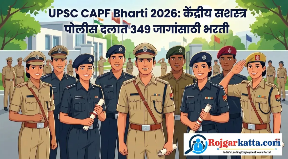 UPSC CAPF Bharti 2026: केंद्रीय सशस्त्र पोलीस दलात 349 जागांसाठी भरती
